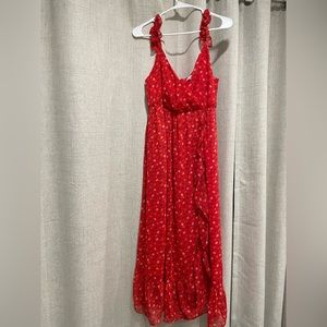 Women's MADEWELL Red Floral Dress size 4 Sleeveless Travel